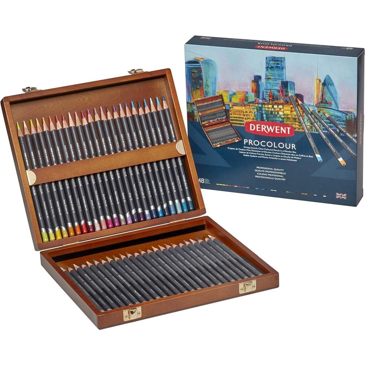 【激安】DERWENT  パステル48色セット ウッドBOXセット DERWENT ダーウェント パステルペンシル 48色セット ウッド BOX