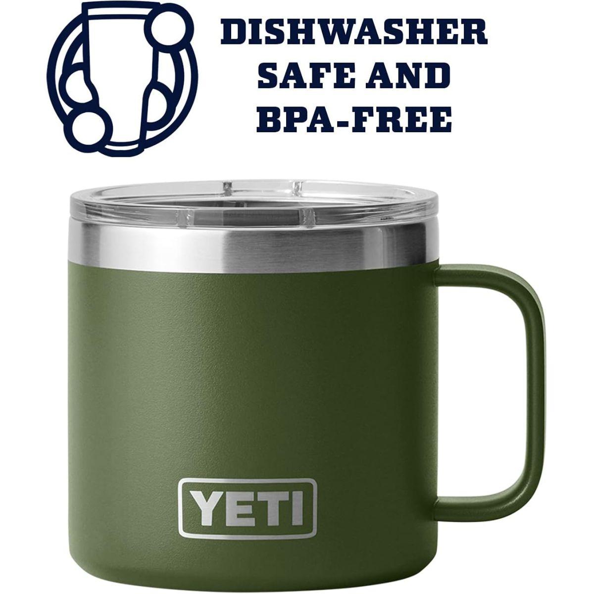 YETI Rambler 14oz(414ml)マグ (ハイランドオリーブ) ｜アメリカ 