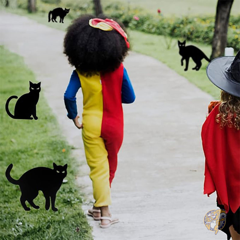 黒猫 ハロウィン デコレーション アウトドア ハロウィン 黒猫 庭 サイン Amazon.co.jp: ハロウィン屋外黒猫装飾 - シルエット黒猫ハロウィン