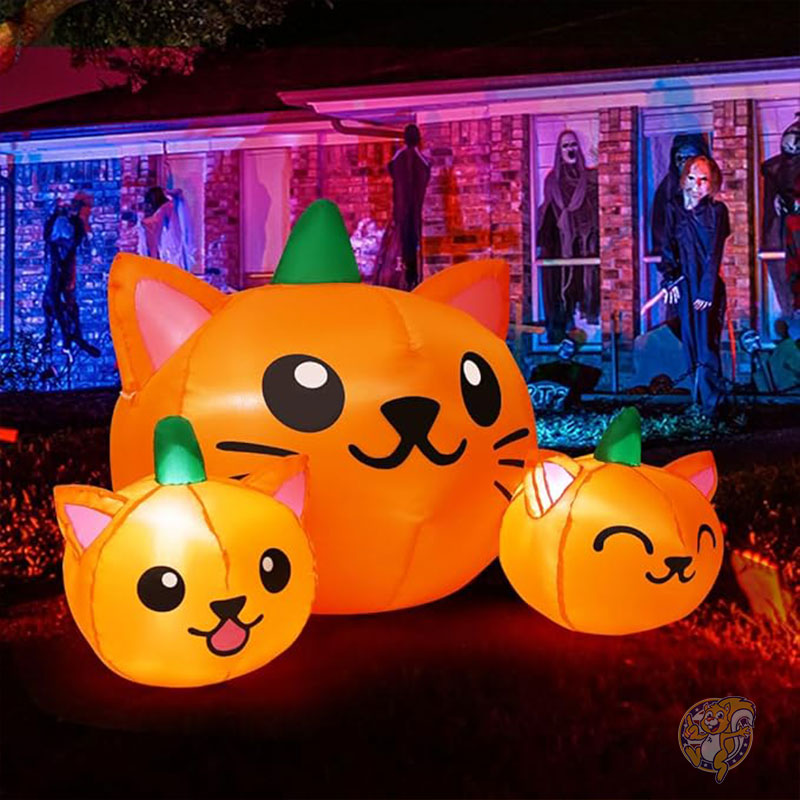 ✨✨✨ヴィンテージスタイルのハロウィン猫 ✨✨✨(カボチャの上）