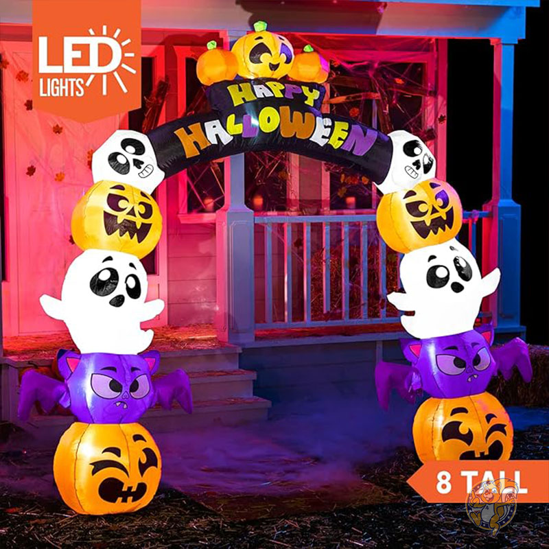 Halloween ハロウィン LEDライト付き パンプキンアーチ 装飾