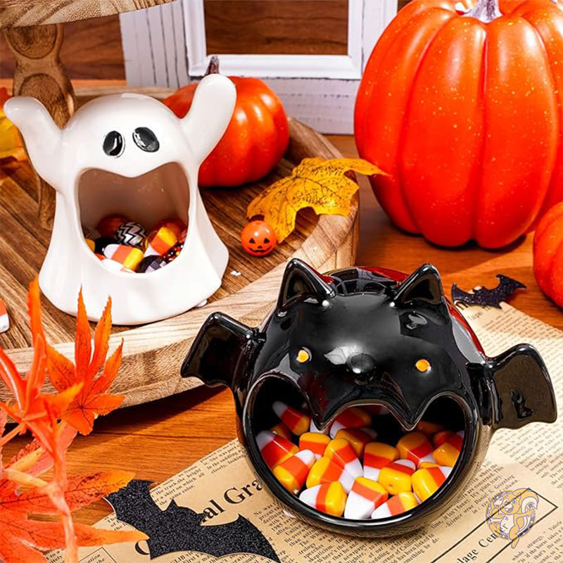 miy*******ページ　ハロウィン雑貨 ハロウィン キャンディディッシュホルダー コウモリ ゴースト 2個