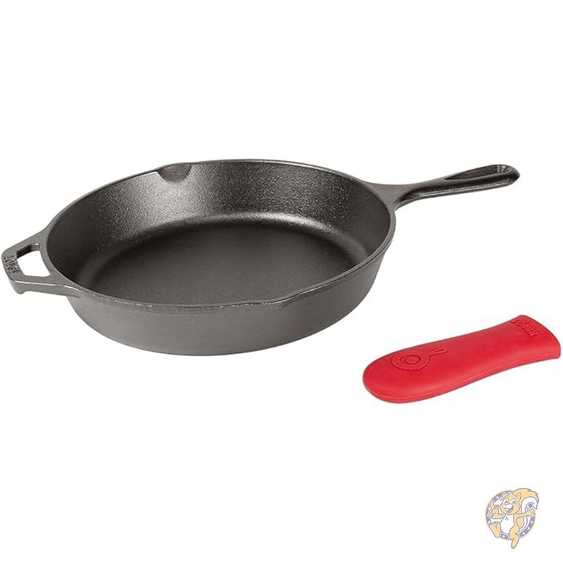 ロッジ Lodge 鋳鉄フライパン レッドシリコンホットハンドルホルダー