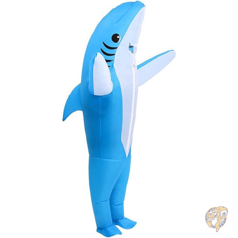 ハロウィン 大人/子供用 インフレータブルサメコスチューム 面白い