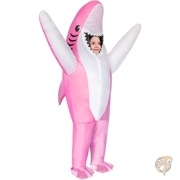 ハロウィン インフレータブル サメ コスチューム 子供用 膨らませるサメ コスチューム 子供用衣装 ハロウィーン パーティー ギフト ピンク 6〜12 歳 Stegosaurus|ハロウィン|パーティ