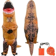 ハロウィン 大人用 T-Rex インフレータブルコスチューム 恐竜スーツ 膨らませるステゴサウルス ジャンプスーツ ハロウィーン コスプレコスチューム Qshine|ハロウィン|パーティー用品