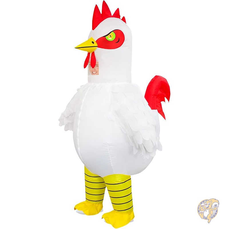 ハロウィン 大人用 インフレータブル チキンコスチューム 膨らませる