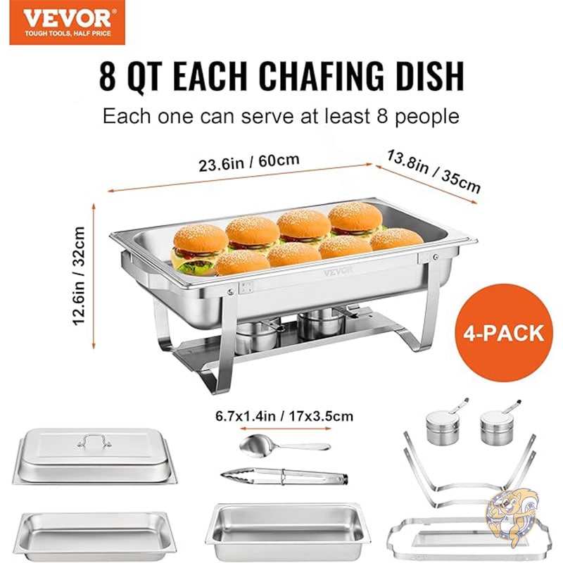 チェーフィングディッシュ ビュッフェセット 8.5L ステンレススチール