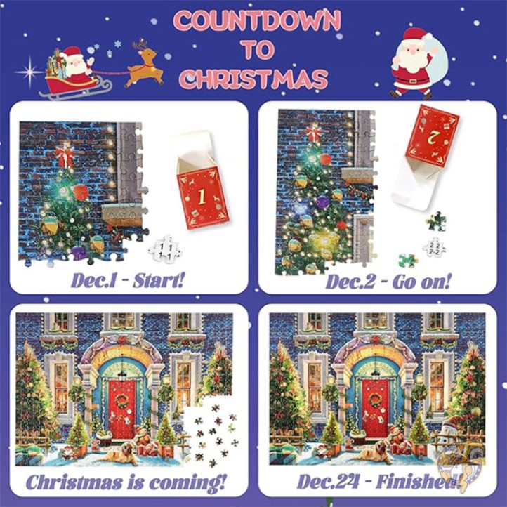 未使用⭐ クリスマス アドベント カレンダー 1008 ピース ジグソーパズル 楽天市場】アドベントカレンダー クリスマス パズル 24個入り