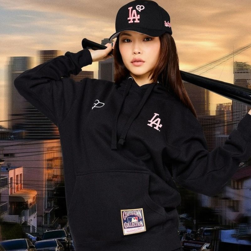 BLACKPINK MLB キャップ ドジャース× BLACKPINK × Mitchell & Ness ドジャースとブラック