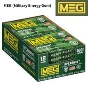 MEG �ߥ꥿�꡼���ʥ������� ���ڥ��ߥ�� 100mg���ե����� 12�ѥå��ʷ�72γ�� ®�����ͥ륮�� USA�� �Ʒ����Ѽ��� ���ͥ륮����륬�� Military Energy Gum