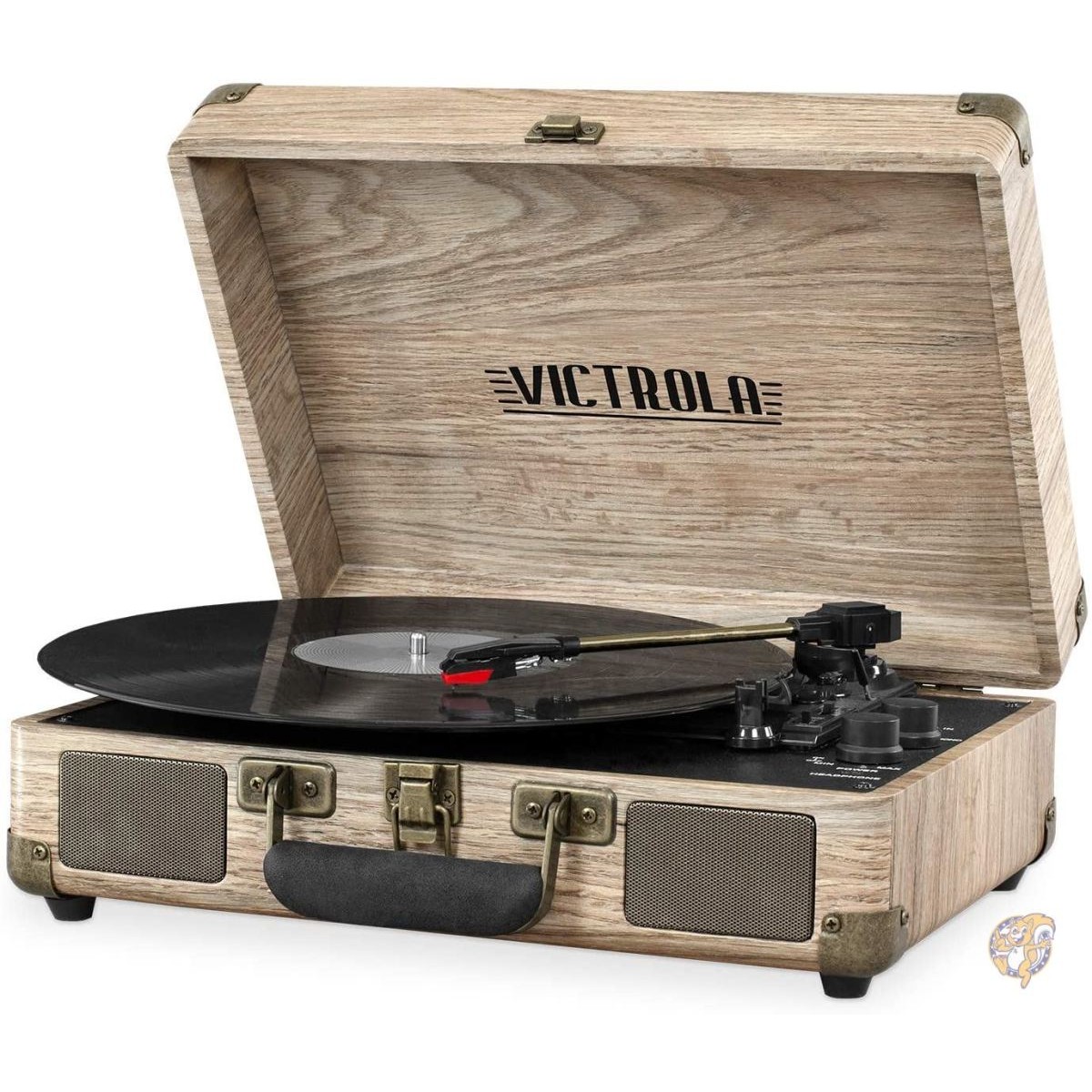 Victrola ������ơ��� 3® Bluetooth �ݡ����֥� �����ĥ����� �쥳���ɥץ졼�䡼 ��¢���ԡ������դ� ���åץ��졼�ɤ��줿������ơ��֥� ����̵��