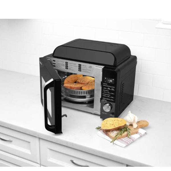 クイジナート Cuisinart AMW60 3in1 電子レンジ エアーフライヤー オーブン ブラック ヘルシー調理 送料無料