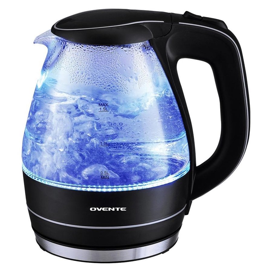 ��������� Ovente �ŵ����ȥ� �ŵ��䤫�� ���쥯�ȥ�å����ȥ� KG83B 1.5L Glass Electric Kettle Black ����ꥫ���å������