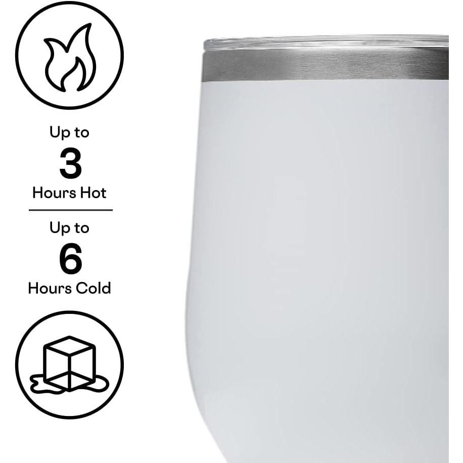 Corkcicle 12 ���� �ȥ�ץ���Ǯ ���ƥ�쥹 (�磻��˺�Ŭ) / 12 ���� �ȥ�ץ���Ǯ ����֥顼 (�����ҡ��������ƥ롢����˺�Ŭ) 12 Oz Stemless Wine Glass �ۥ磻�� 2312GW