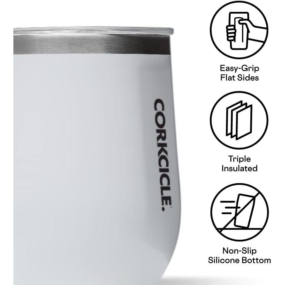 Corkcicle 12 ���� �ȥ�ץ���Ǯ ���ƥ�쥹 (�磻��˺�Ŭ) / 12 ���� �ȥ�ץ���Ǯ ����֥顼 (�����ҡ��������ƥ롢����˺�Ŭ) 12 Oz Stemless Wine Glass �ۥ磻�� 2312GW