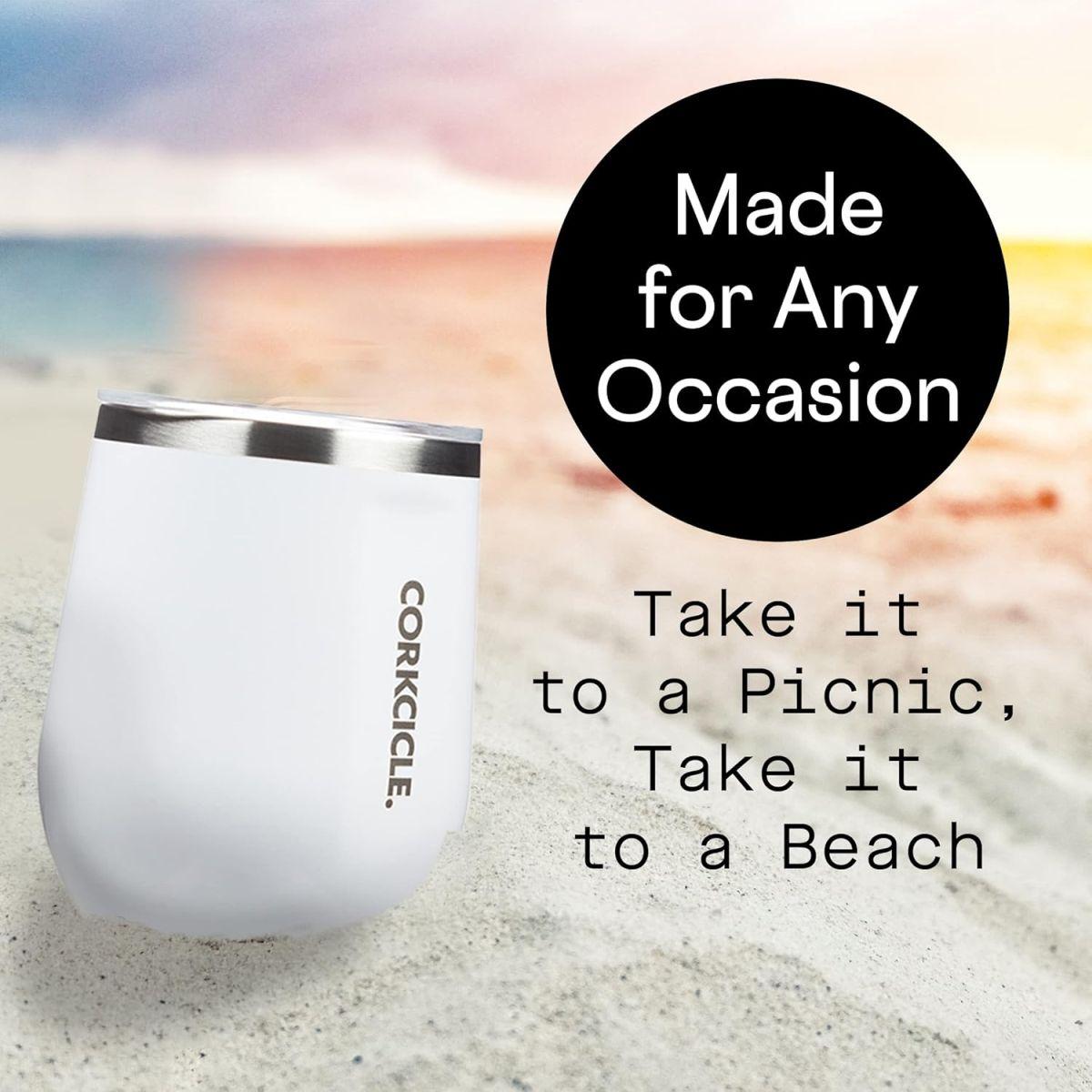 Corkcicle 12 ���� �ȥ�ץ���Ǯ ���ƥ�쥹 (�磻��˺�Ŭ) / 12 ���� �ȥ�ץ���Ǯ ����֥顼 (�����ҡ��������ƥ롢����˺�Ŭ) 12 Oz Stemless Wine Glass �ۥ磻�� 2312GW