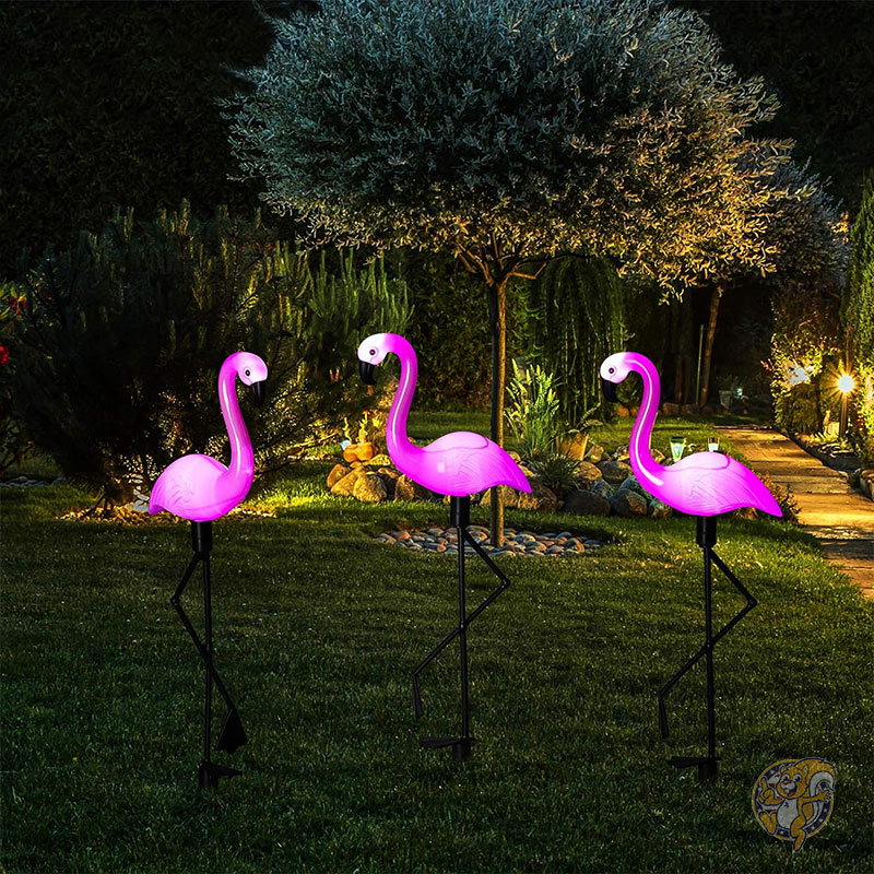フラミンゴ ソーラーライト 庭装飾 防水 フラミンゴ ステークライト