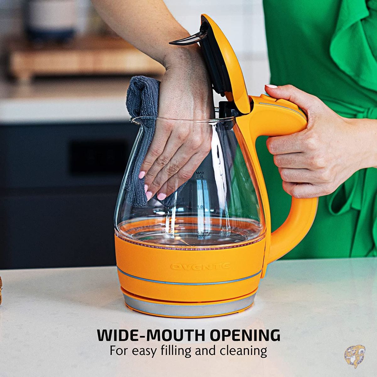 ���¹�͢����Ovente KG83O Glass Electric Kettle, 1.5 L, Orange �ŵ����ȥ�