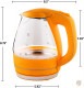 ���¹�͢����Ovente KG83O Glass Electric Kettle, 1.5 L, Orange �ŵ����ȥ�