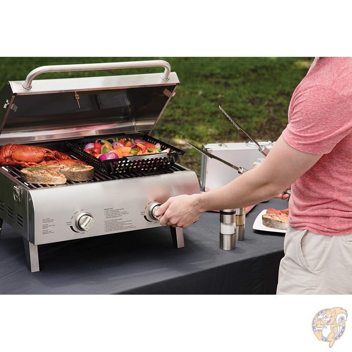 クイジナート テーブルトッププロパングリルセット Cuisinart CGG306 ステンレススチール ｜アメリカキッチン輸入プロ 調理家電