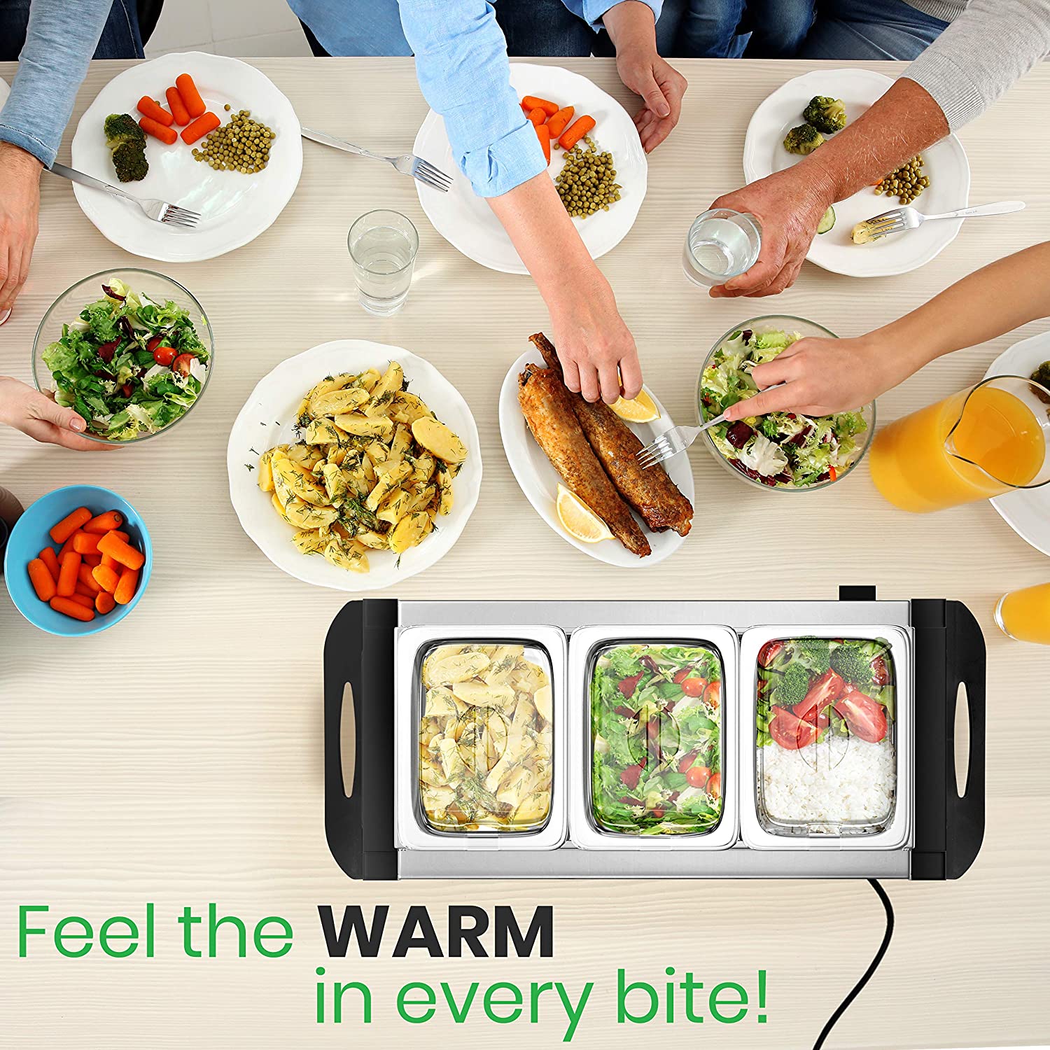 �ӥ�åե������С� 3�ȥ쥤 �ۥå� �ץ졼�� ���� NutriChef �� �ӥ�åե��������ޡ������С� �����ݲ� ������ ���ƥ�쥹 �� �Х����� ����̵�� ��̳�� �ѡ��ƥ��� ���ꥹ�ޥ�
