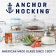 ���󥫡��ۥå��� Anchor Hocking ���饹��¸�ƴ� 16�����å� (8��) �ա��ɥ���ƥʡ� ���դ� ��Ǯ���饹 ������¸�ƴ� �Żҥ�� �����֥� �����б� SnugFit ����ꥫ��