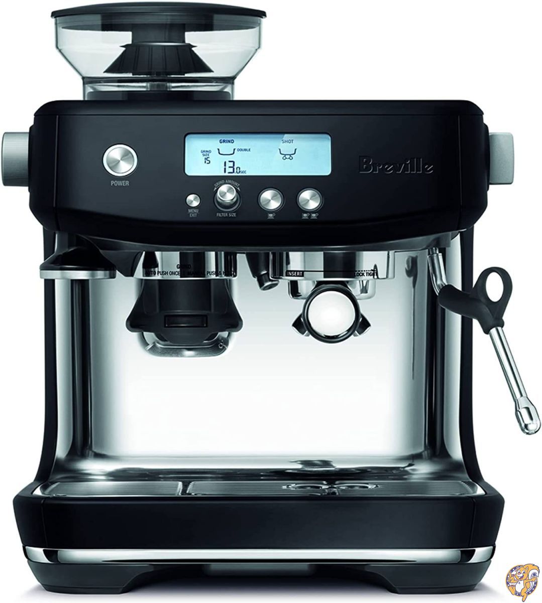 Breville BES878 Barista Pro Espresso Machine, Black Truffle