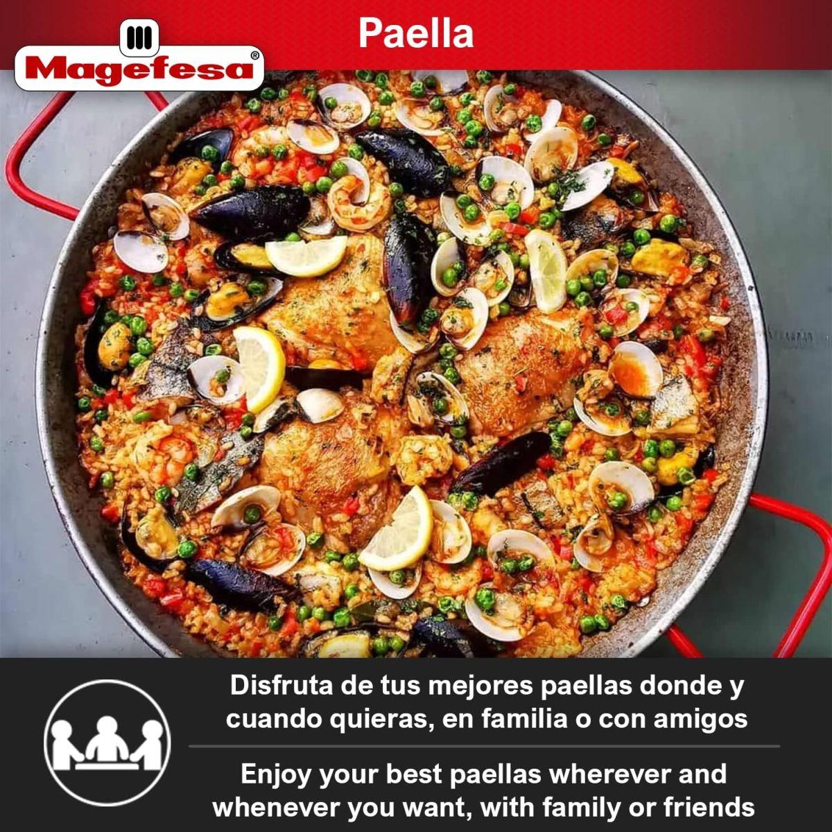 MageFesa Carbon Steel Paella Pan, 15 Inch by Magefesa