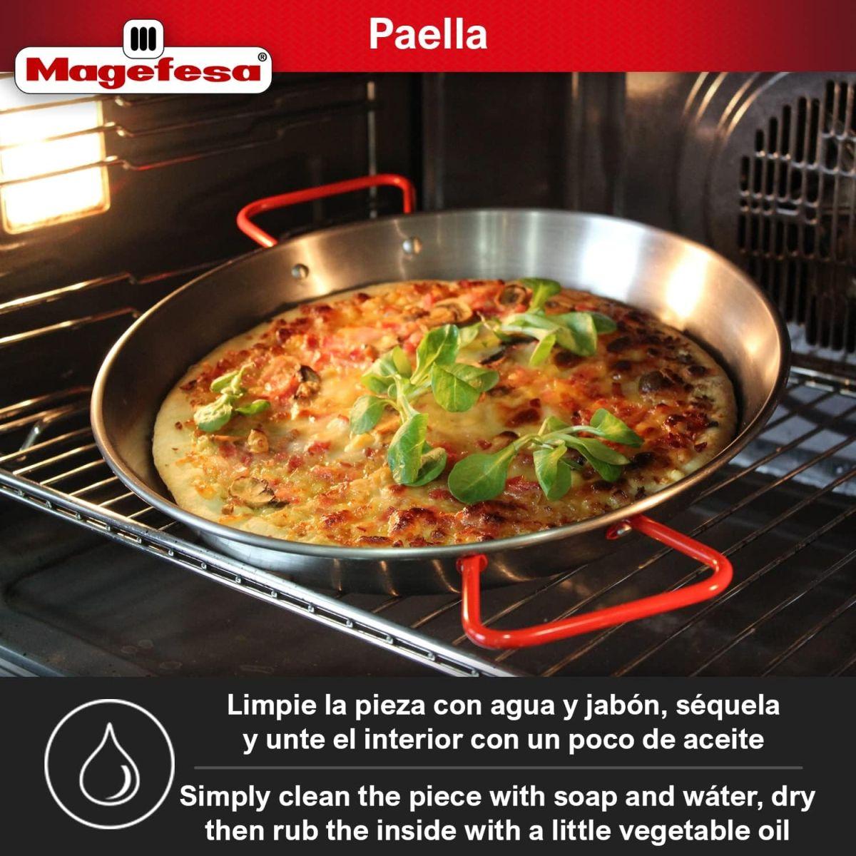 MageFesa Carbon Steel Paella Pan, 15 Inch by Magefesa