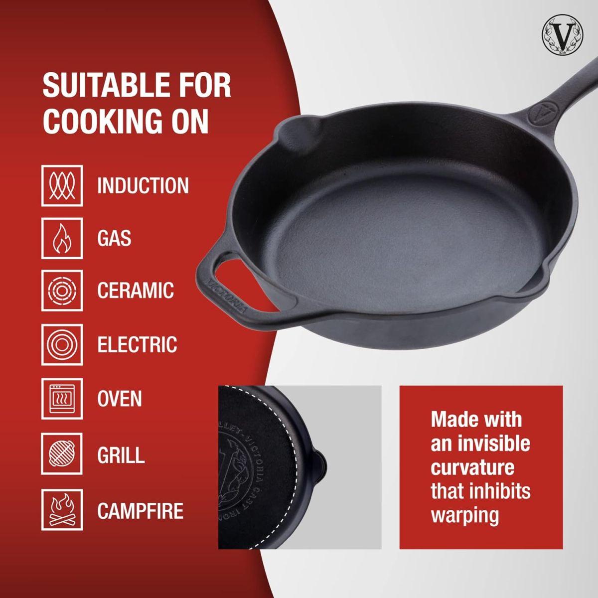 VICTORIA �ӥ��ȥꥢ 10����� ������å� �ե饤�ѥ� 25cm SKL210 ��Ŵ Skillet �������˥󥰺Ѥߡ� (10�����)