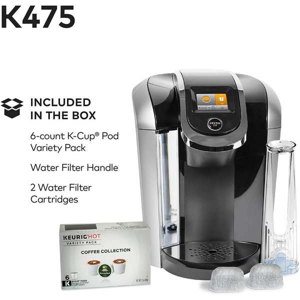 ���塼�ꥰ �����ҡ��᡼���� Keurig K475 ���󥰥륫�å� �ݥåɥ����� ���� �֥�å�