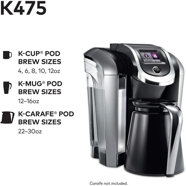 ���塼�ꥰ �����ҡ��᡼���� Keurig K475 ���󥰥륫�å� �ݥåɥ����� ���� �֥�å�