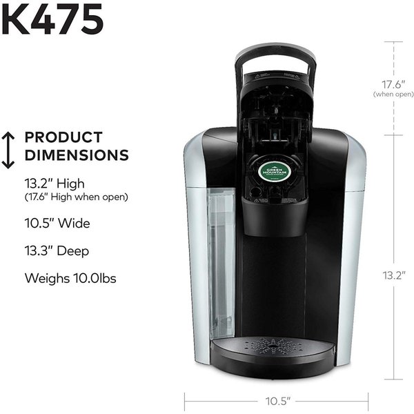 ���塼�ꥰ �����ҡ��᡼���� Keurig K475 ���󥰥륫�å� �ݥåɥ����� ���� �֥�å�