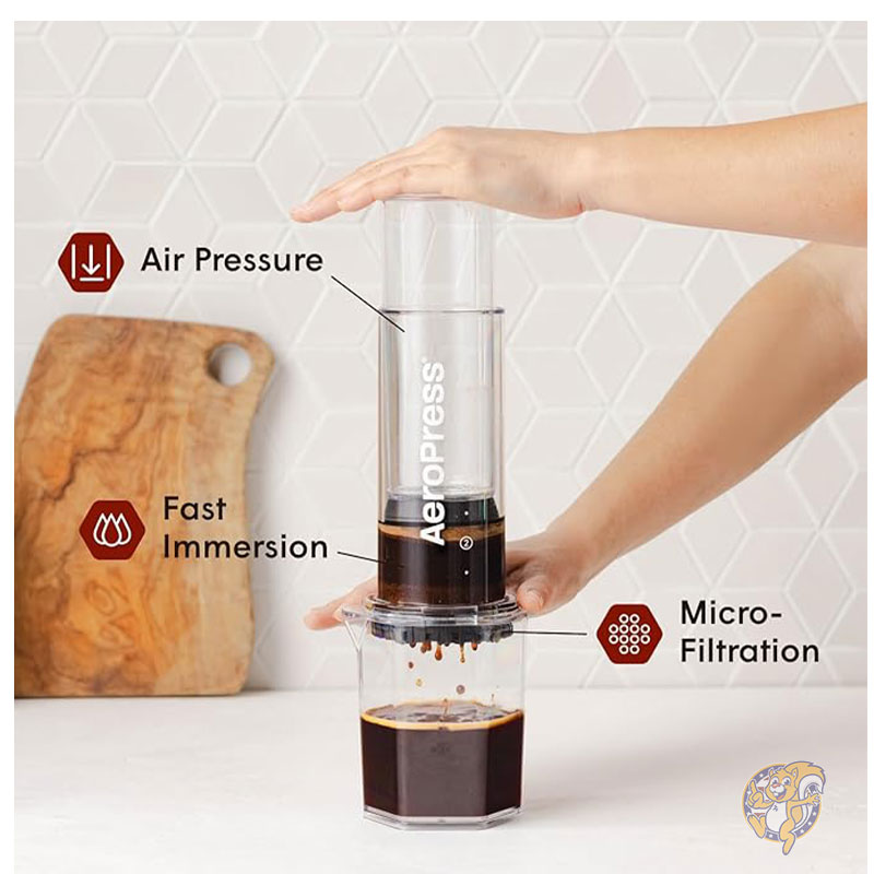 �������ץ쥹 AeroPress �ݡ����֥륳���ҡ��᡼���� XL�����ҡ��ץ쥹 �ե����ץ쥹 �ץ������С� �����ץ�å�3�Ĥε�ǽ ���� ���ե��� ������ ι�� �ݡ����֥륳���ҡ��᡼���� ���ꥢXL