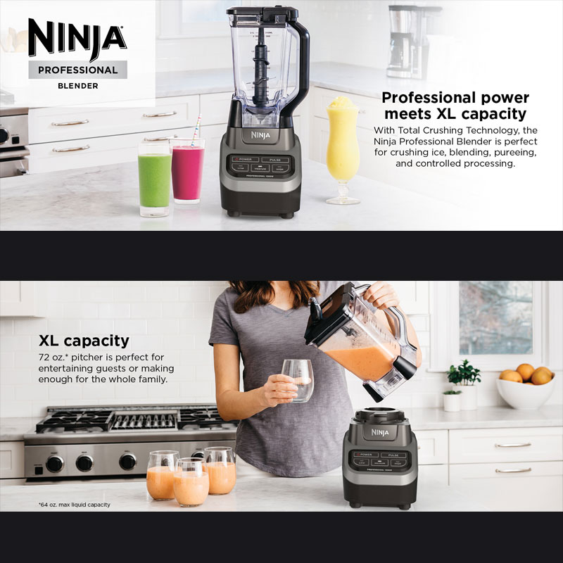 �˥󥸥� Ninja �֥����� Professional Blender ���塼���� �ߥ����� ���ࡼ�����᡼���� 1000 BL610 ����ꥫ���å������