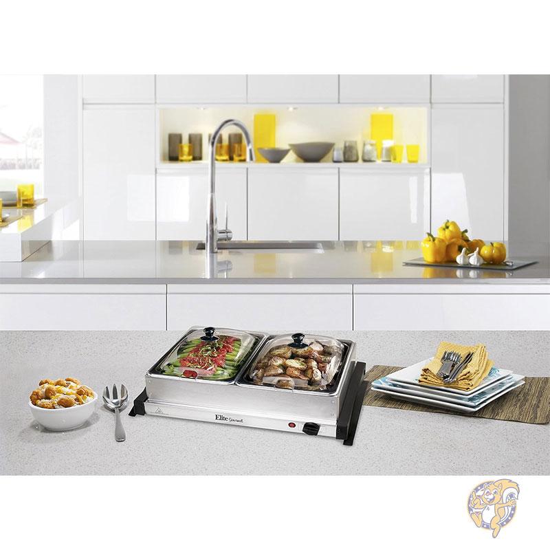 ビュッフェサーバー フードウォーマー 料理 保温機 ステンレススチール EWM6122 Elite Gourmet エリートグルメパーティー