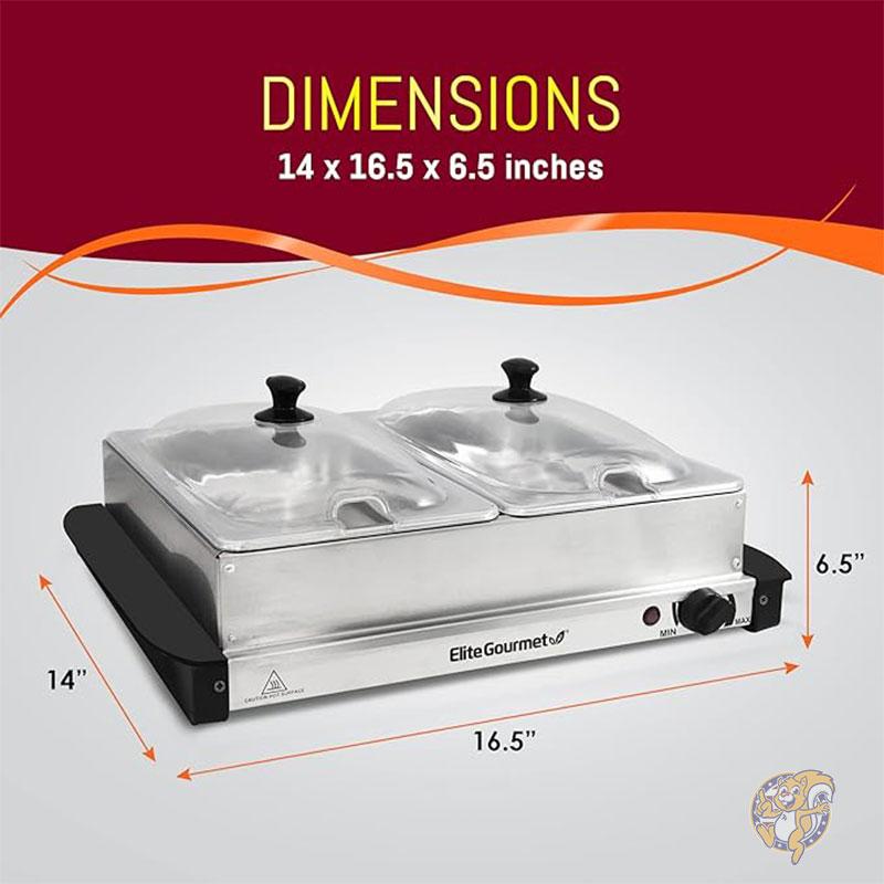 ビュッフェサーバー フードウォーマー 料理 保温機 ステンレススチール EWM6122 Elite Gourmet エリートグルメパーティー