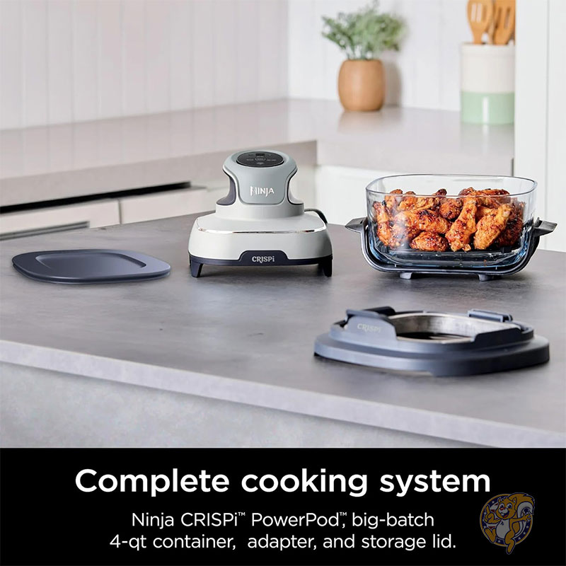 Ninja �˥󥸥� FN090 Crispi 3-in-1 4QT 3.7L �ݡ����֥륯�å��󥰥����ƥ� TempWare����ƥ��դ� 1500W �ꥯ�ꥹ��