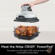Ninja �˥󥸥� FN090 Crispi 3-in-1 4QT 3.7L �ݡ����֥륯�å��󥰥����ƥ� TempWare����ƥ��դ� 1500W �ꥯ�ꥹ��