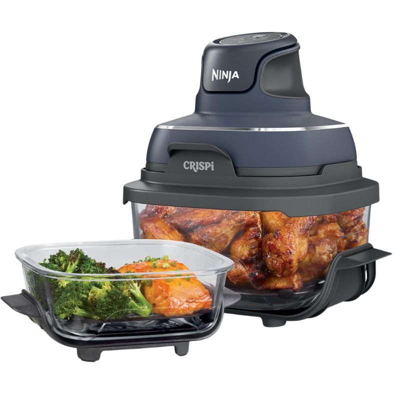 Ninja Crispi �˥󥸥� ���ꥹ�� 4-in-1 �ݡ����֥� ���饹 �����ե饤�䡼 1500W 4QT��6���å��ƴ��դ� �Υ�ե饤Ĵ���� �����ޡ� ����Ĵ�� FN101GY