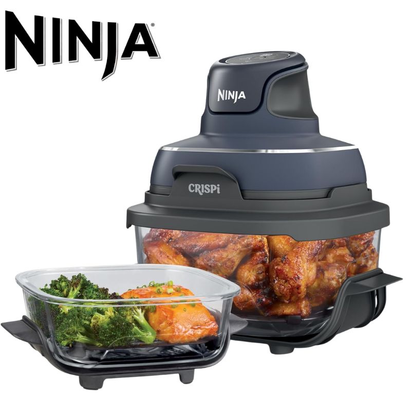 Ninja Crispi �˥󥸥� ���ꥹ�� 4-in-1 �ݡ����֥� ���饹 �����ե饤�䡼 1500W 4QT��6���å��ƴ��դ� �Υ�ե饤Ĵ���� �����ޡ� ����Ĵ�� FN101GY