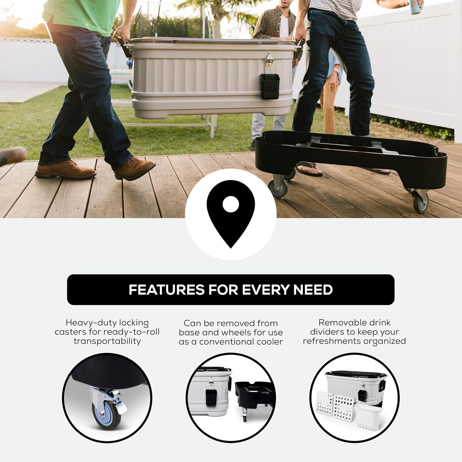 �����롼 �����顼�ܥå��� 125QT ������ ��118L ���㥹�����դ� Party Bar ���� ��̳�� �緿 Igloo Hard Cooler Polar & Party Bar Series