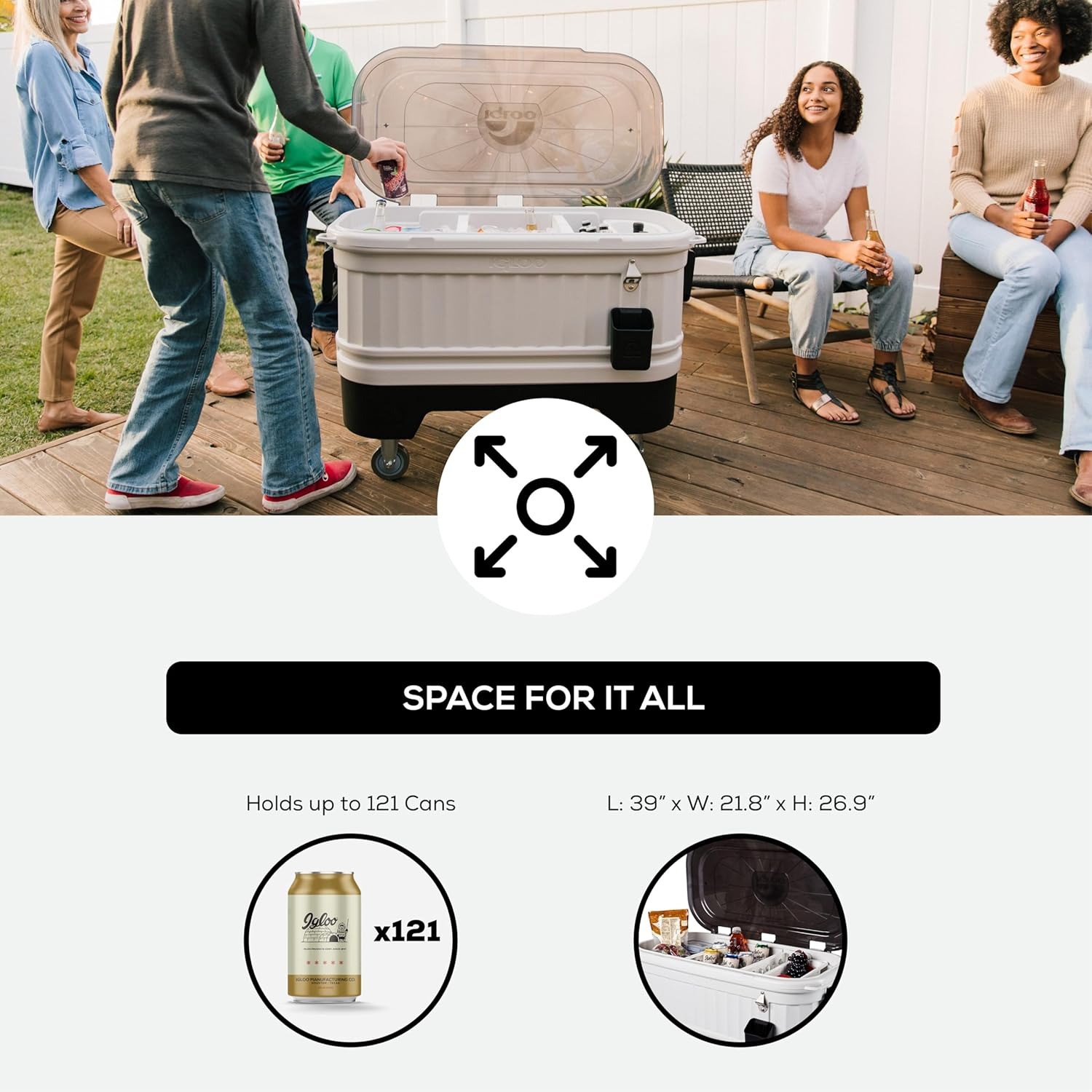 �����롼 �����顼�ܥå��� 125QT ������ ��118L ���㥹�����դ� Party Bar ���� ��̳�� �緿 Igloo Hard Cooler Polar & Party Bar Series