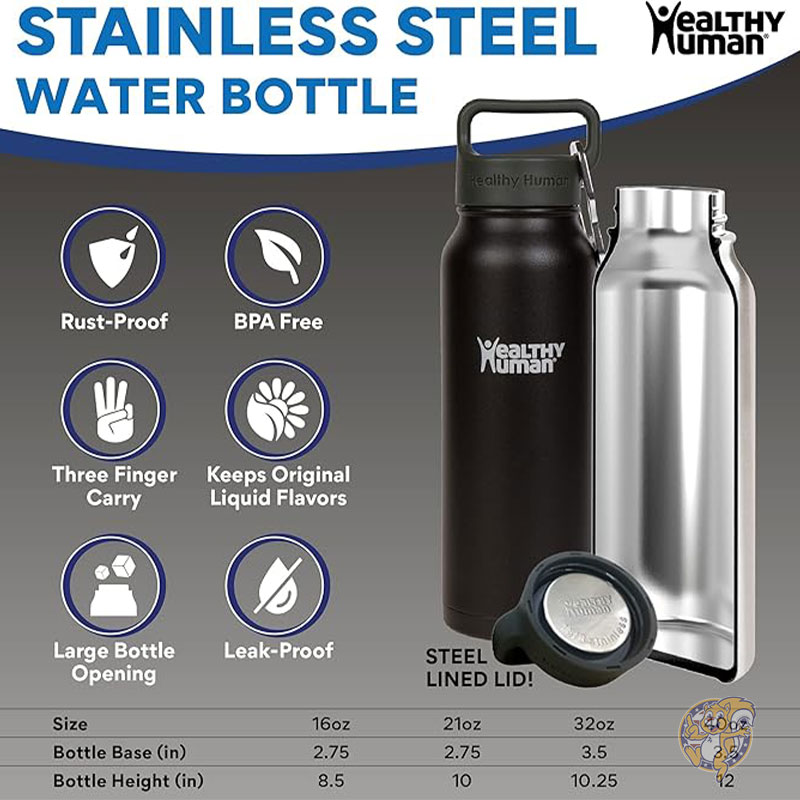 �إ륷���ҥ塼�ޥ� ���ƥ�쥹�������� �����������ܥȥ� ����ɿ�����Ǯ���������������⥹ 946ml 32oz-pure-black