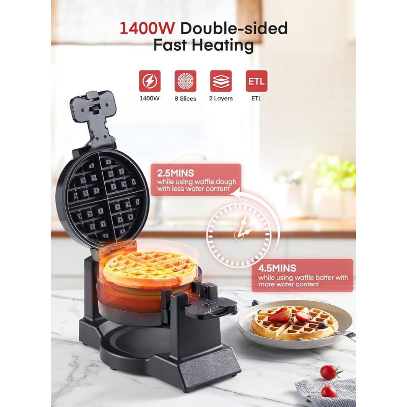 FOHERE ��åե�᡼���� ���֥� �٥륮����åե� 1400W 180�ٲ�ž �ե�å׼� 3ʬ��®Ĵ�� 8��Ƥ� �Υ󥹥ƥ��å� �����߷� �֥�å�