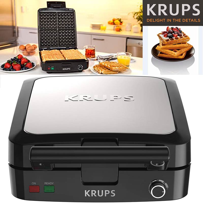 ベルギーワッフルメーカー KRUPS 四角いワッフル 取り外可能