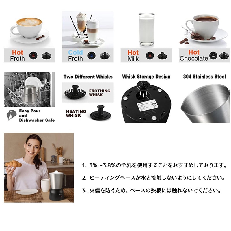 Secura �ߥ륯�ե����ޡ� �դ�դ�ˢ ��ư�ߥ륯ˢΩ�ƴ� ˢ���ƴ� ���ץ����� ��� �ߥ륯�������ޡ�������