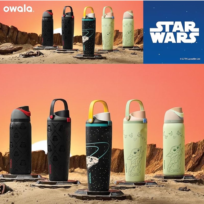 ����� ���� ���������� �������������� �٥ӡ��衼�� ���� Star wars Owala FreeSip 32oz ��946ml GroGu ����ܥȥ� ���ƥ�쥹�ܥȥ�