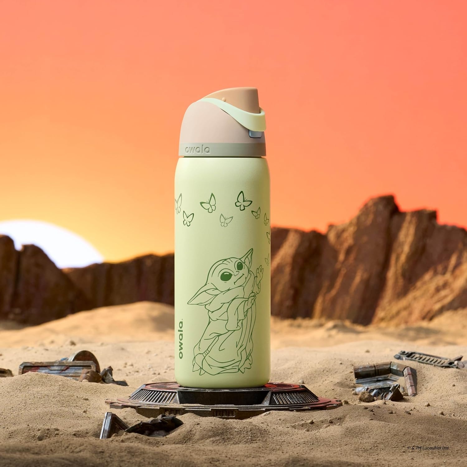 ����� ���� ���������� �������������� �٥ӡ��衼�� ���� Star wars Owala FreeSip 32oz ��946ml GroGu ����ܥȥ� ���ƥ�쥹�ܥȥ�